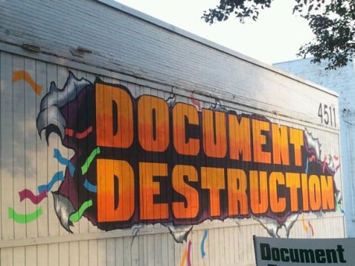 Document Destruction Tag